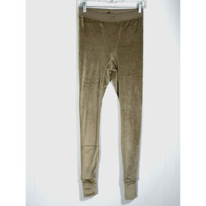 SKIMS Velour Velvet Loungewear Leggings Honey Beige Size Medium Athleisure Cozy